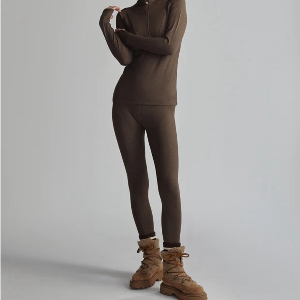 Varley NWT Always Warm Base Layer Legging Women's Size S Brown
